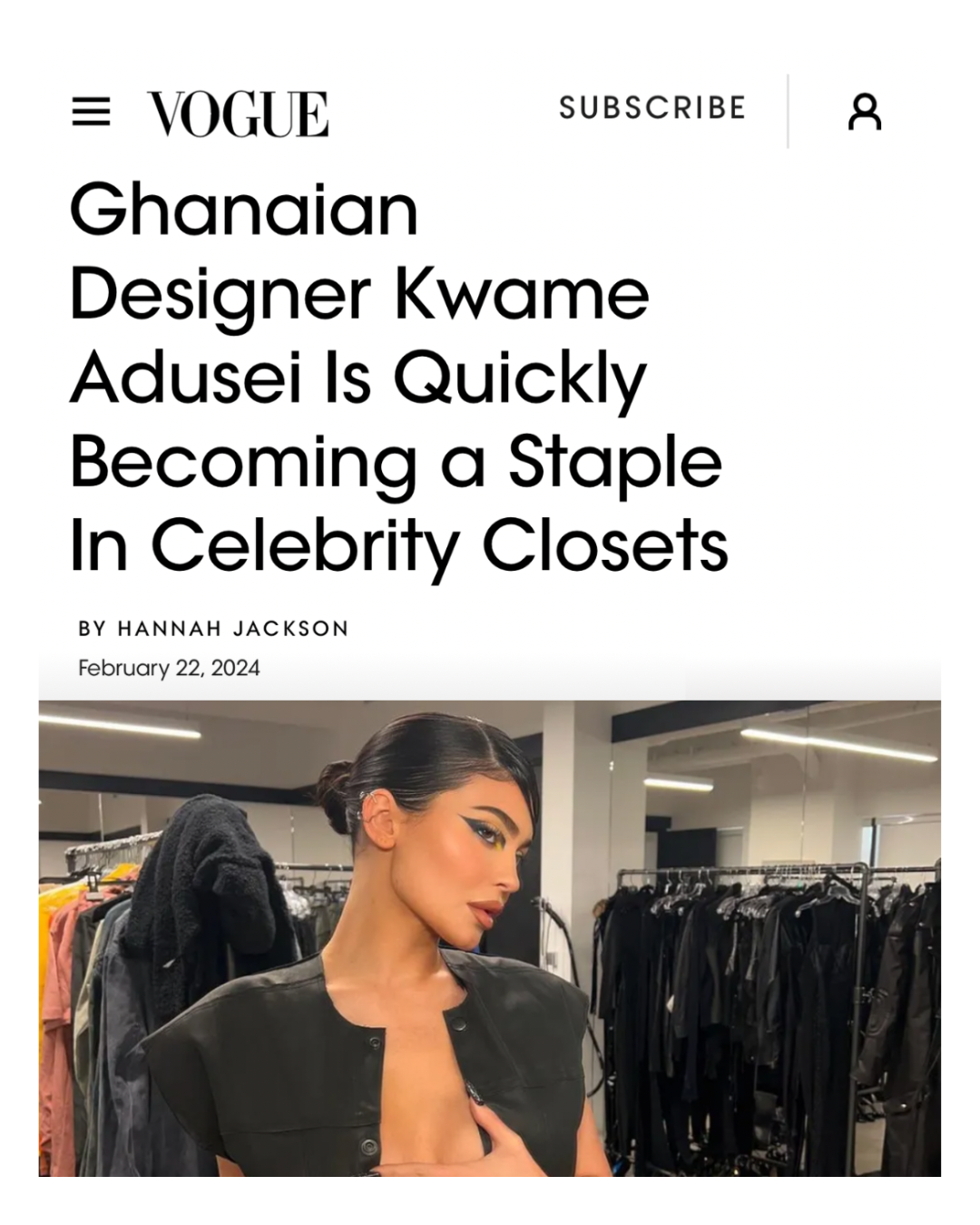 Designer Kwame Adusei in Conversation with Vogue Magazine