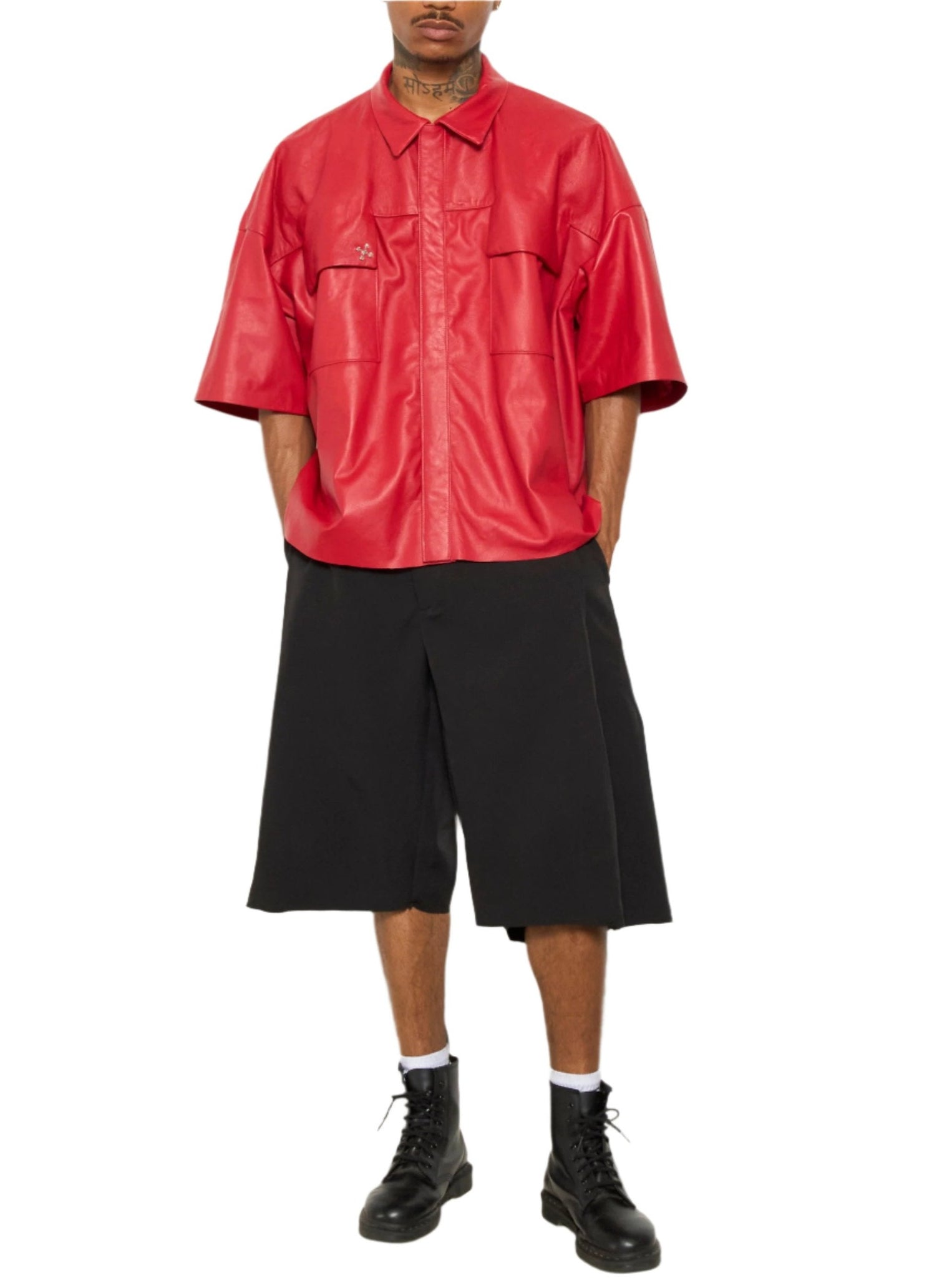 KAMRO LEATHER WORKSHIRT