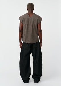 KADO CURVED DENIM PANTS