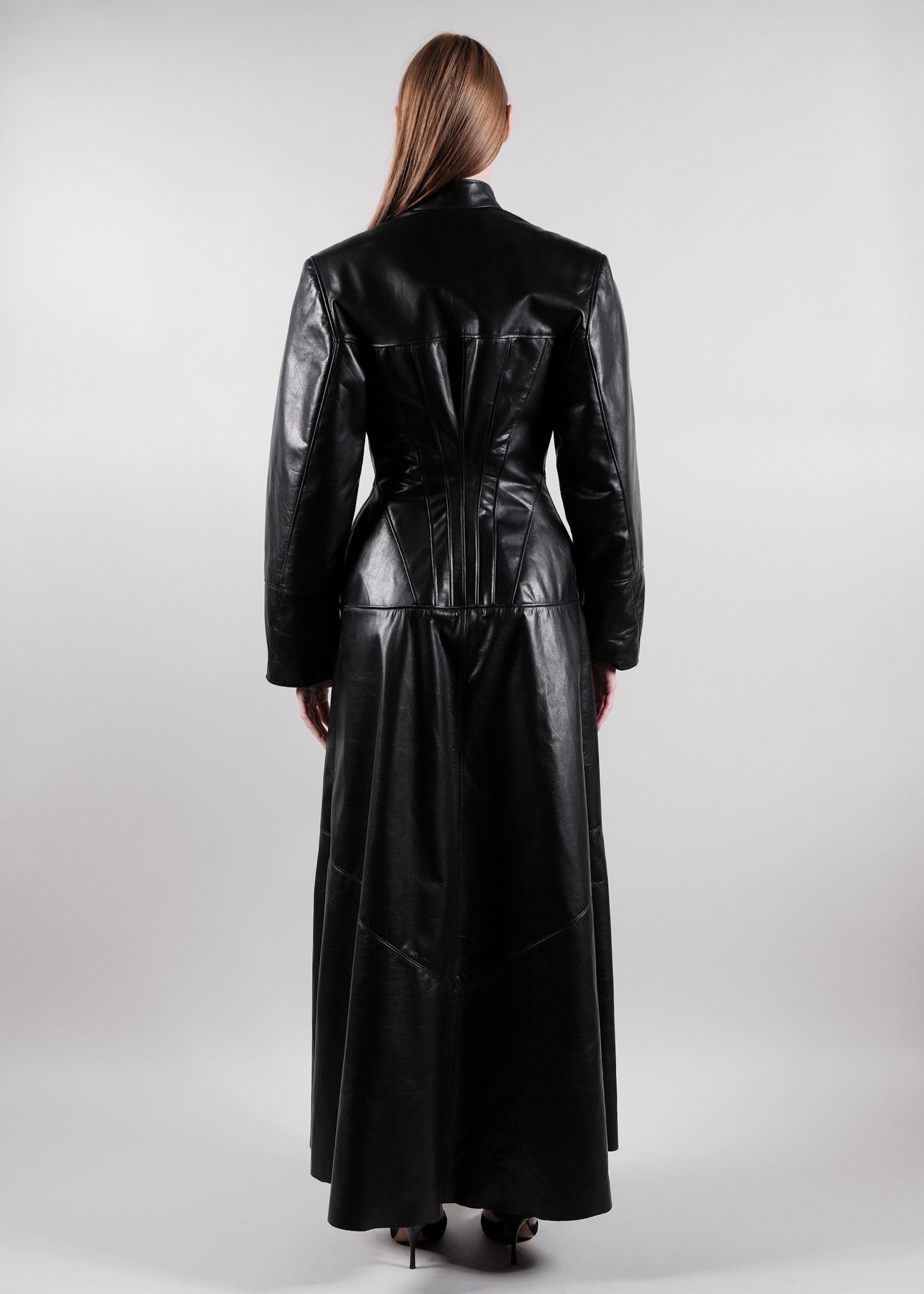 KAGE LEATHER DRESS Black / S