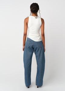 KADO CURVED DENIM PANT | STONE WASHED – KwameAdusei
