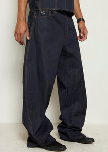 KADO CURVED DENIM PANTS