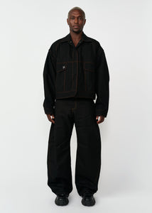KADO CURVED DENIM PANTS