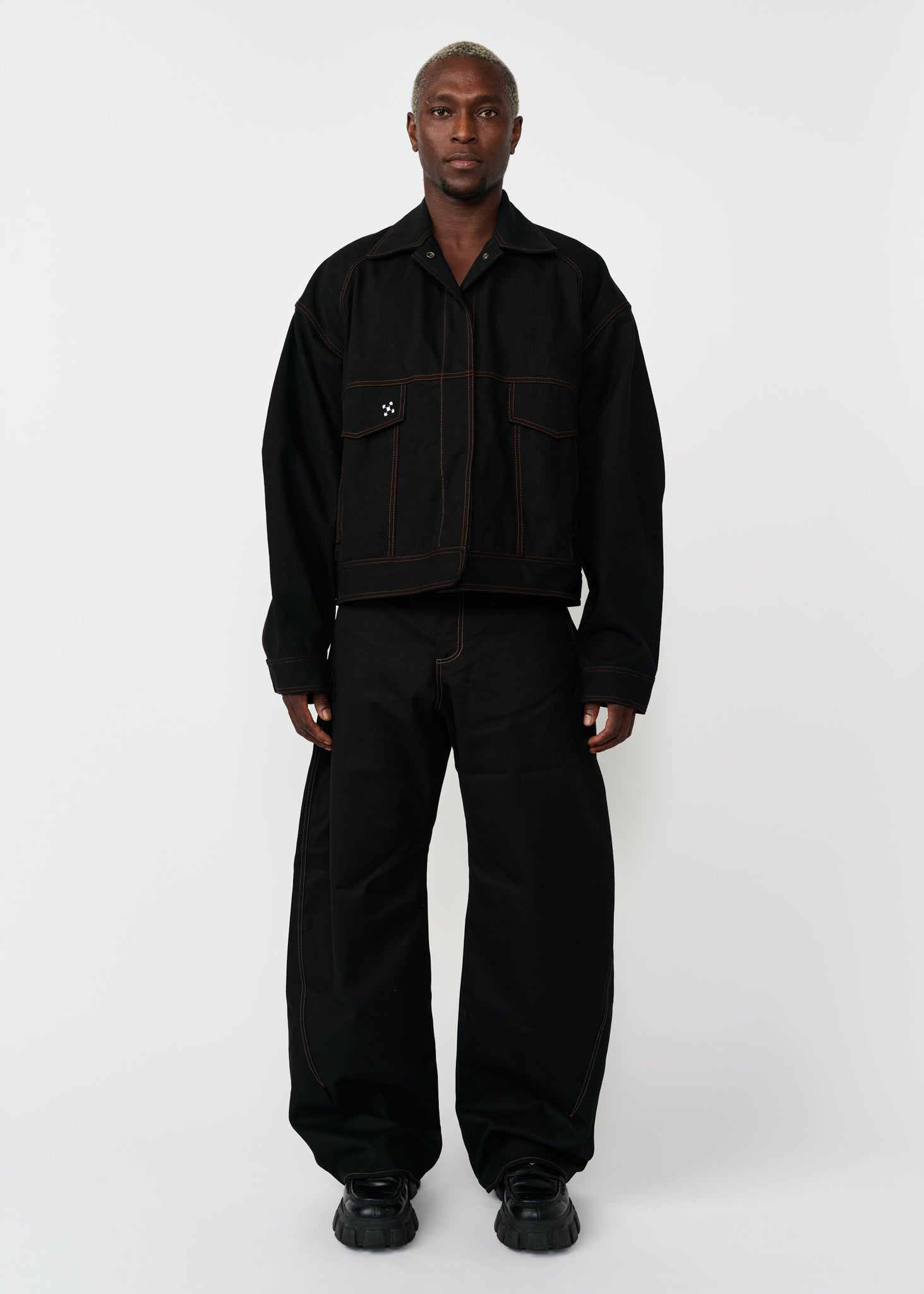 KADO CURVED DENIM PANTS