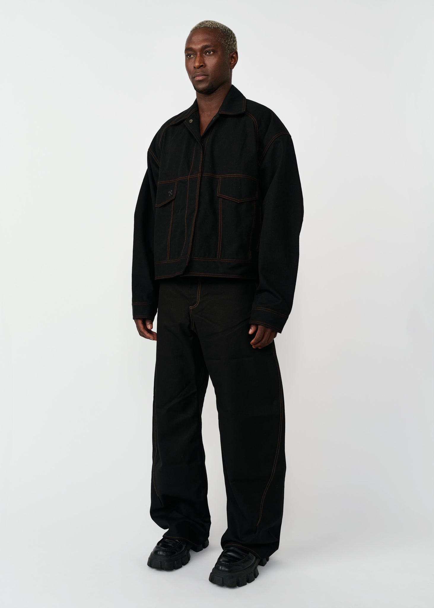 KADO CURVED DENIM PANTS