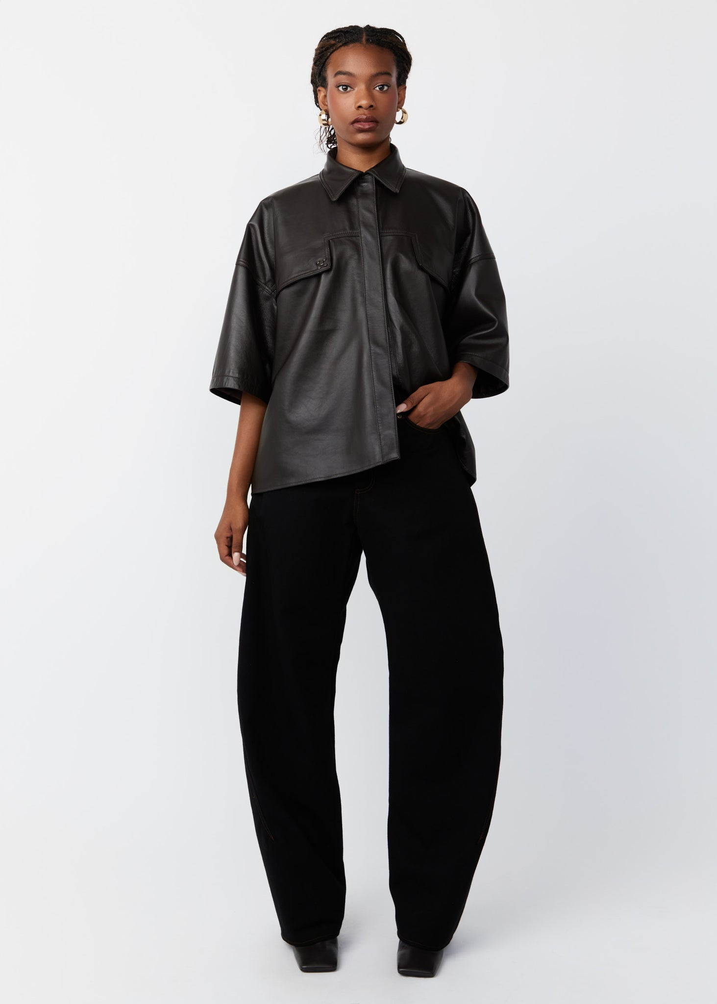 KADO CURVED DENIM PANTS