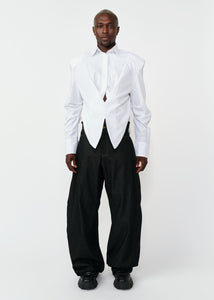 KADO CURVED DENIM PANTS