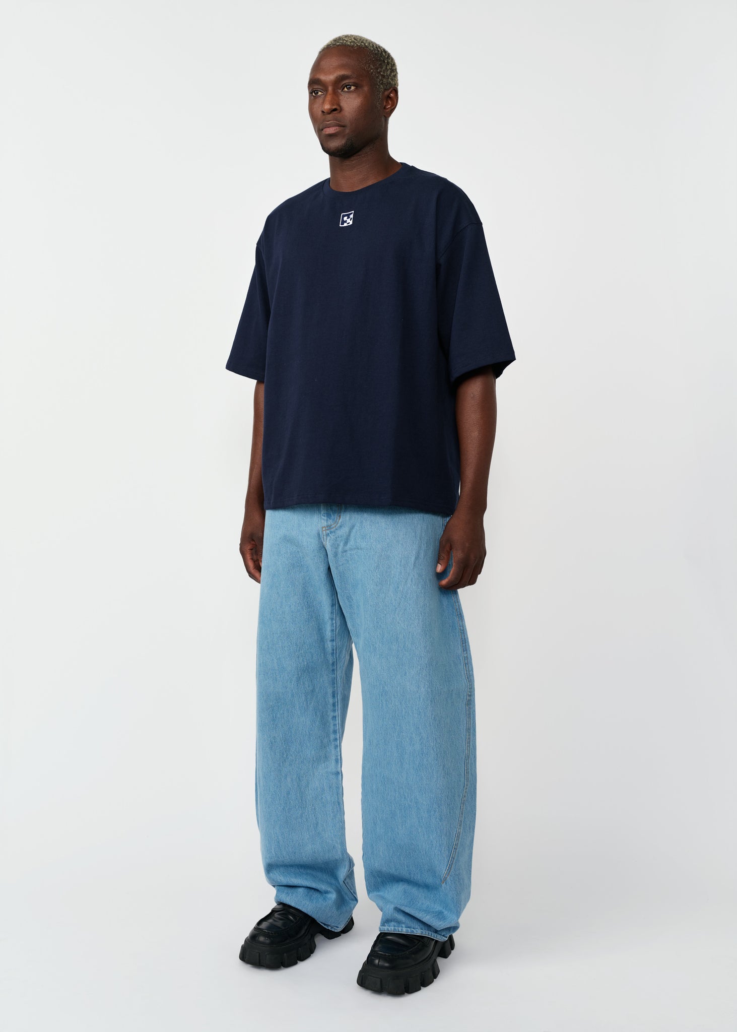 KADO CURVED DENIM PANTS